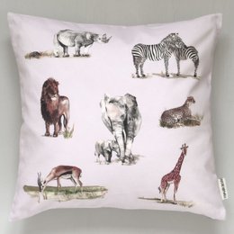 Cojín infantil con estampado de animales de Safari
