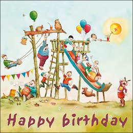 Card folder - Marius van Dokkum, Happy birthday