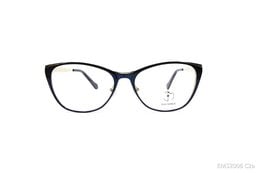 Black cat-eye eyeglasses with a sleek, modern design.