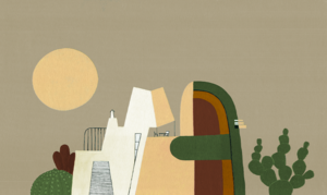 Le Mexicain Mosterd & Groen Behang