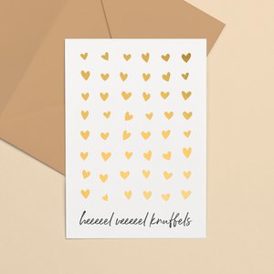 Greeting card gold foil | Hugs