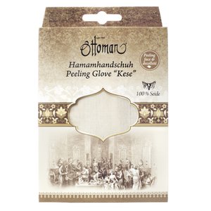 Peeling glove "cocoon silk" (100% silk) face and décolleté