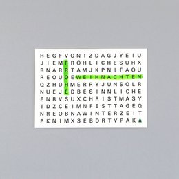 Postal pulpa de madera Tarjeta de Navidad Ted Riddle