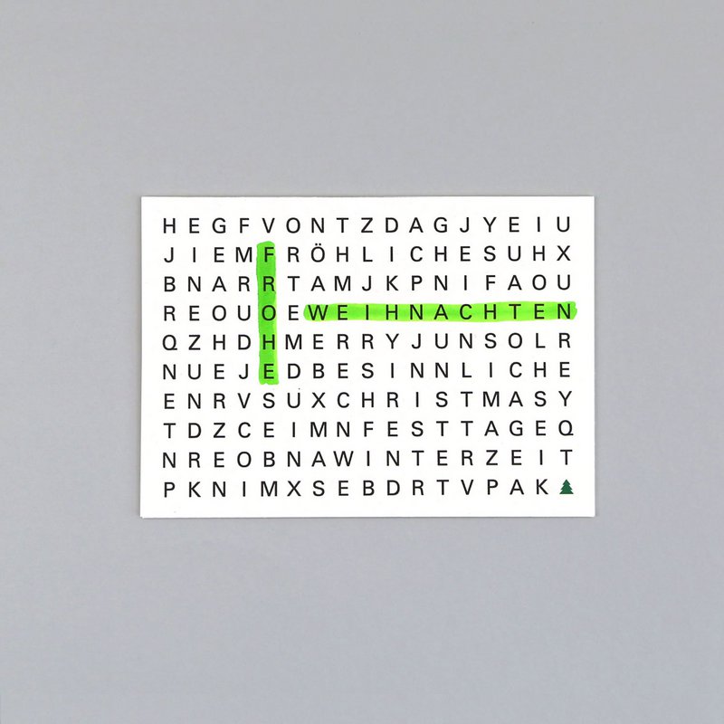 Postal pulpa de madera Tarjeta de Navidad Ted Riddle