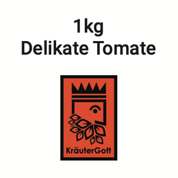 1 kg package of delicate tomato seasoning from Krautergart. Contains a blend of herbs and spices for seasoning.