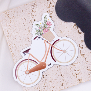 Magnet bike flowers - refrigerator magnet bike gift