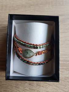 Wickelarmband aus afrikanischem Türkis mit drei Wicklungen