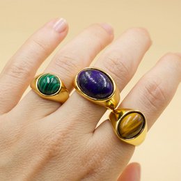 Zana - Ædelsten Signet Ring Malakit