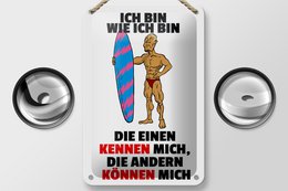 Tin sign saying 12x18cm one knows me, others can know me sign