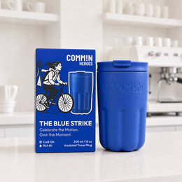 THE BLUE STRIKE | Insulated Travel Mug | Cobalt Blue