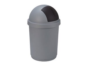 Curver Roll bullet bin 50L silver/black