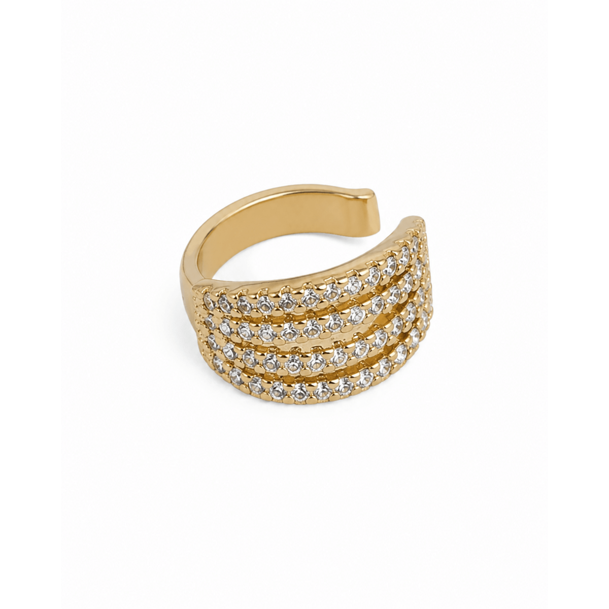 Bold Spark Ear Cuff - Polsino per orecchio con zirconi placcato oro