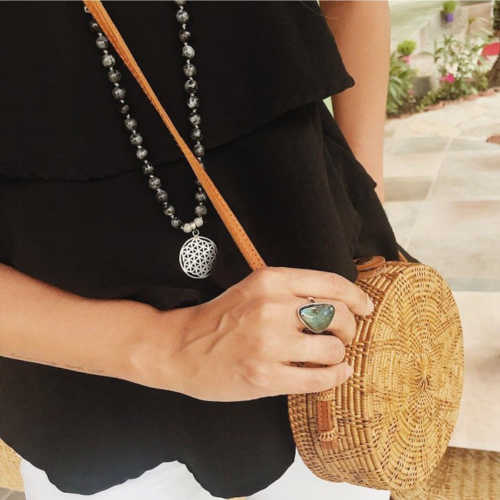 Flower of Life Gemstone Mala
