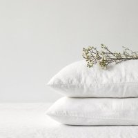 White Linen Pillowcase