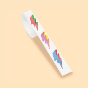 Sticker on a roll - Fash lightning - PET material