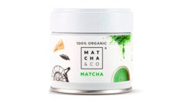 Premium organic matcha tea powder, 100% pure, vibrant green color, smooth and creamy texture, rich in antioxidants, perfect for tea ceremonies, lattes, and baking.