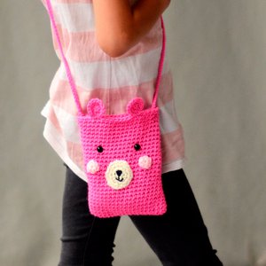 Crochet kit: pink bear