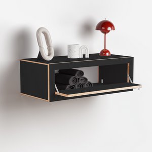 Fläpps Box Wall Console 80x27x40 -  Black