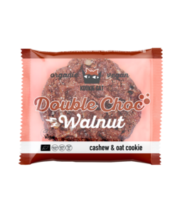 Double Choc and Walnut Cookie, organic, Kookie Cat, 50g