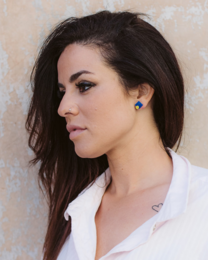 Pendientes Praga azul y amarillo