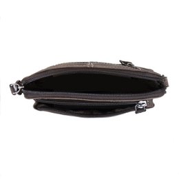 Schultertasche - Gürteltasche - Clutch aus schwarzem Büffelleder - 3 Farben Leder