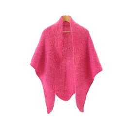  Pink triangle scarf, wool knit material, winter wrap shawl, warm cozy accessory