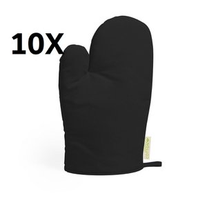 10 x Zwarte keuken -aanleg gemaakt van biologisch katoenmateriaal in hoge kwaliteit.