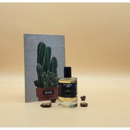 A men's perfume with a woody, aromatic scent featuring notes of patchouli, vetiver, and amber.