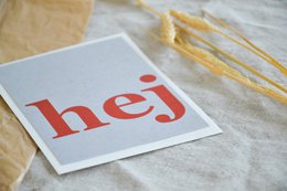 Postkort "hej"