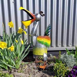 Pflanzer Pelican, Metall, Gartendekoration, Art Bizniz, BW24102, 48x26x60cm