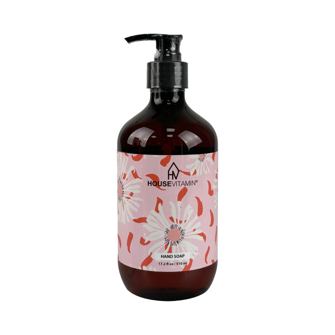 Vegan Handzeep Dispenser Pioenroos 530ml