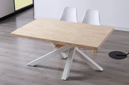 TAVOLO DA PRANZO FISSO XENA 160 ROVERE NORDICO / BIANCO. OK1064 (8472)