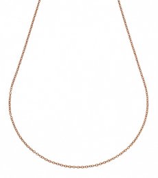 Rose gold chain necklace with delicate, minimalist design.