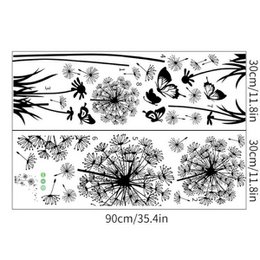Löwenzahn-und Schmetterlings-Blumen-Aufkleber