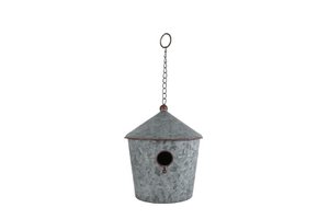 Birdhouse Gray Zinc 19x10x22cm