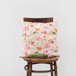  A red and white gingham linen cushion cover with a square shape and various size options.