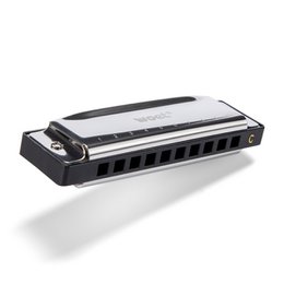 10-hole harmonica in black case, a classic toy for kids.