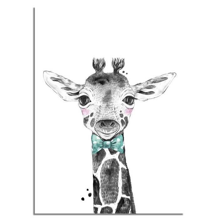 Giraffe Kinderkamerposter Strikje