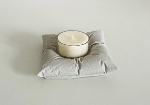 Hand cast tealight holder cushion - jesmonite
