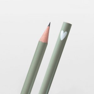 Pencil eucalyptus green with white heart, FSC wood
