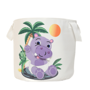 Baby Nilpferd - Aufbewahrungsbox (rund)