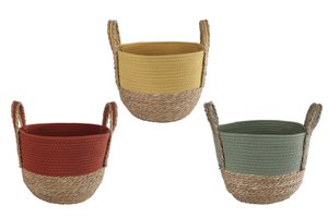 Opbergmand Coco nat. geel/grn/ora