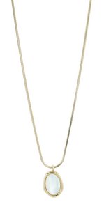 "Lilya" stainless steel chain with pendant (mother of pearl), 46 + 5 cm