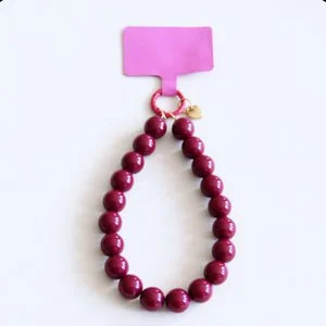 Phone cord beads XL - cerise