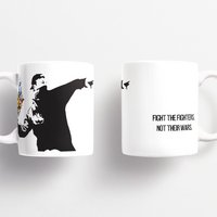 Banksy Ceramic Mug 325ml -  The Flower Thrower