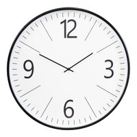 Biel Wanduhr - Schwarz/Weiß, Glas/Kunststoff, Ø51 cm
