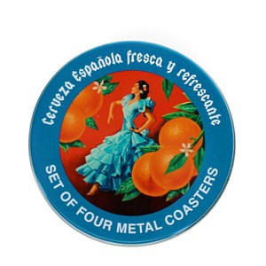 Metalen onderzetters (set van 4) - Cerveza Española