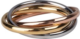 R1067 Rolling Anxiety Fidget Ring Rose Gold Stålfarve