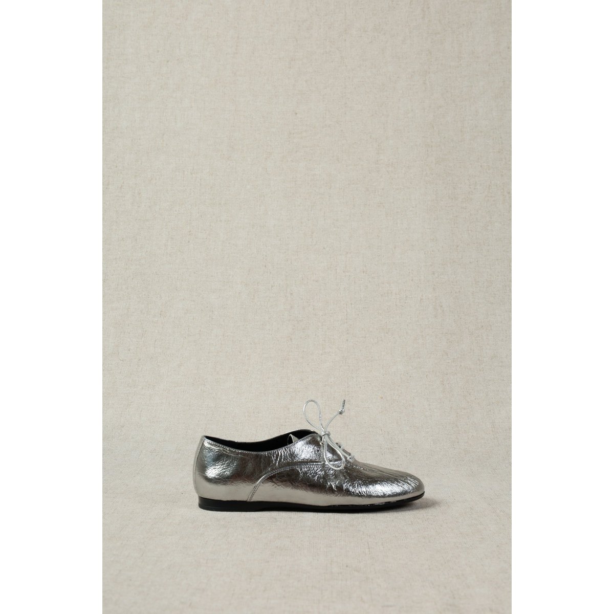 MARSA METAL STEEL – Soft Metallic Leather Unstructured Lace-Up Shoes