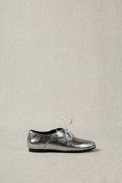 MARSA METAL STEEL – Soft Metallic Leather Unstructured Lace-Up Shoes